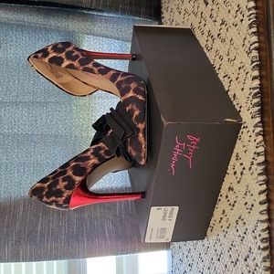 Betsy Johnson Cheetah Red Heels